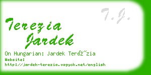 terezia jardek business card